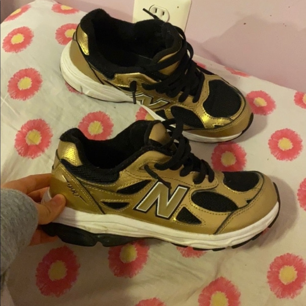 Gold & black 990 New balances